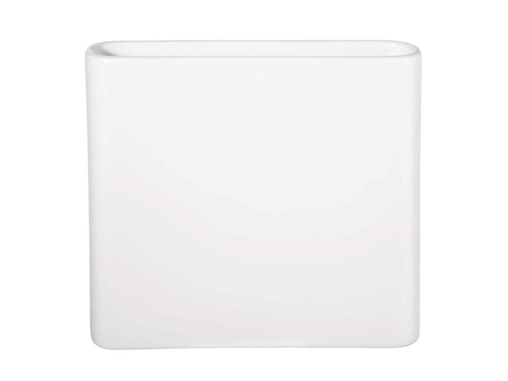 ASA 84004130 Vase, Steingut, 28cm, Mehrkernige, Hellgrau/Gebrochenes Weiß, Gestreift