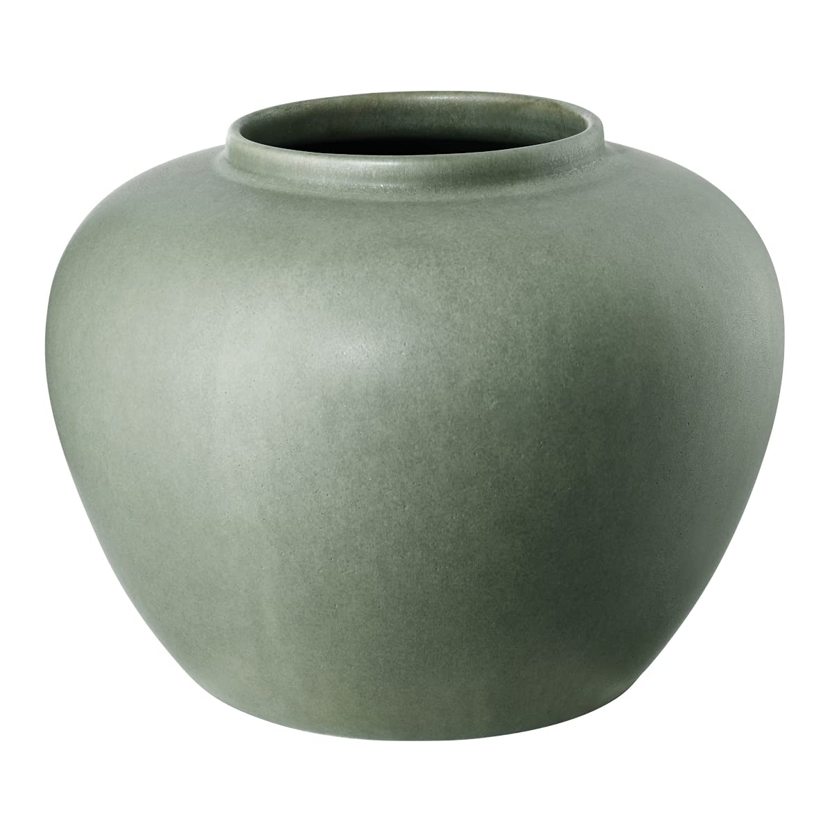 ASA 84004130 Vase, Steingut, 28cm, Mehrkernige, Hellgrau/Gebrochenes Weiß, Gestreift