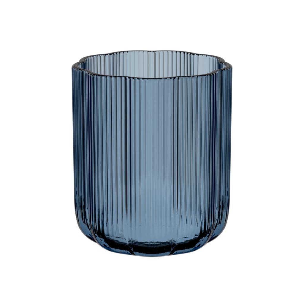 Villeroy & Boch – Fleur Bleu Vase 15 cm Blau, Spülmaschinenfest, Tischvase, Handgefertigte und Mundgeblasene Glasvase, Blumiges Design, Farbige Blumenvase, Deko Wohnung, Home Decor, Dekoraion, Glas