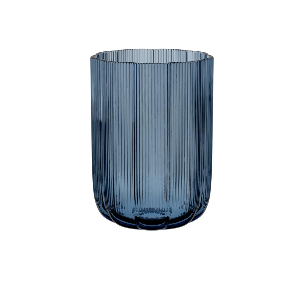 Villeroy & Boch – Fleur Bleu Vase 15 cm Blau, Spülmaschinenfest, Tischvase, Handgefertigte und Mundgeblasene Glasvase, Blumiges Design, Farbige Blumenvase, Deko Wohnung, Home Decor, Dekoraion, Glas