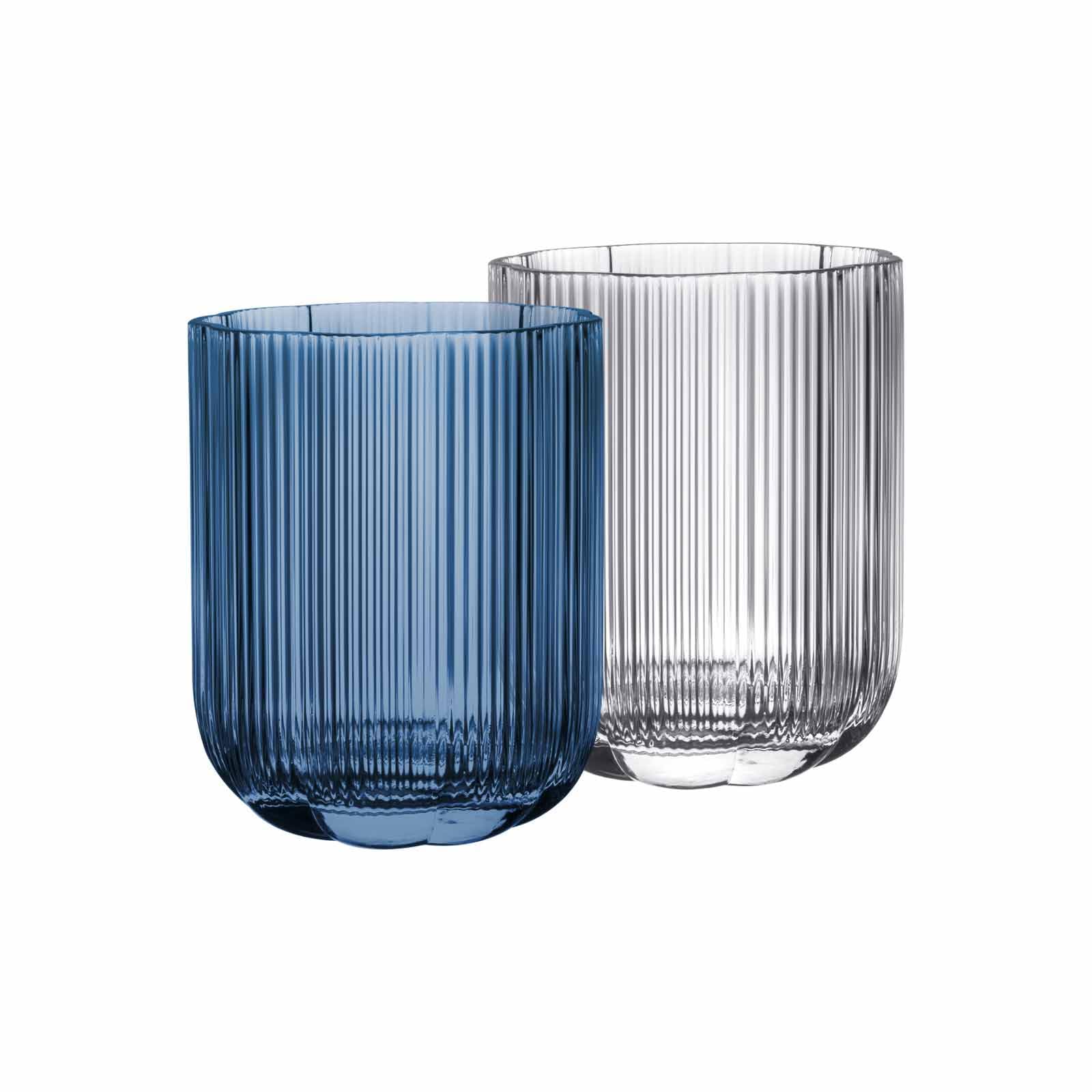 Villeroy & Boch – Fleur Bleu Vase 15 cm Blau, Spülmaschinenfest, Tischvase, Handgefertigte und Mundgeblasene Glasvase, Blumiges Design, Farbige Blumenvase, Deko Wohnung, Home Decor, Dekoraion, Glas