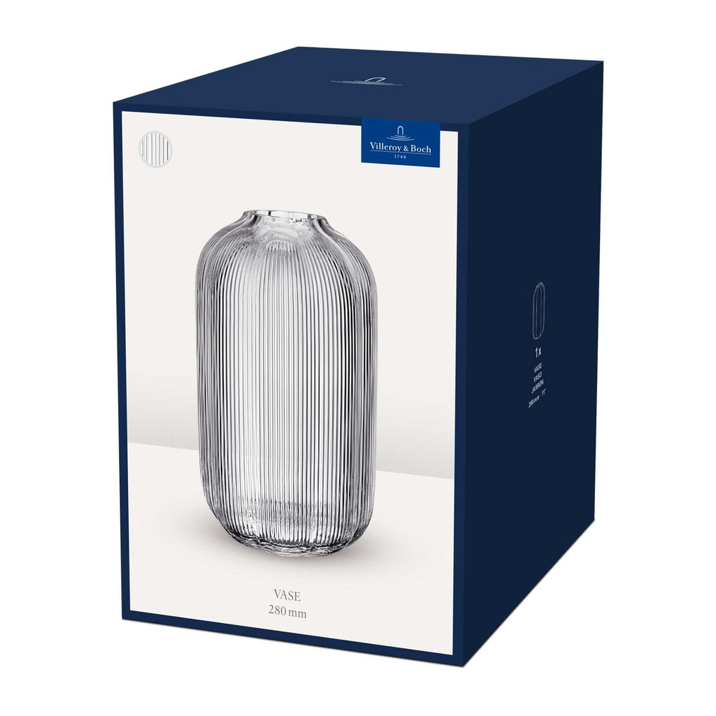 Villeroy & Boch – Fleur Bleu Vase 15 cm Blau, Spülmaschinenfest, Tischvase, Handgefertigte und Mundgeblasene Glasvase, Blumiges Design, Farbige Blumenvase, Deko Wohnung, Home Decor, Dekoraion, Glas