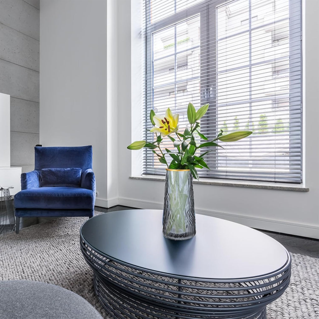 Glasvasen für Tischdeko, Modern Blumenvasen Tischdeko Hochzeit, Kleine Glas Vasen Deko Tulpenvase Transparent für Tulpen Orchideen Rosen Wohnzimmer Regal Tisch Heimdekoration (hoch 20 cm)