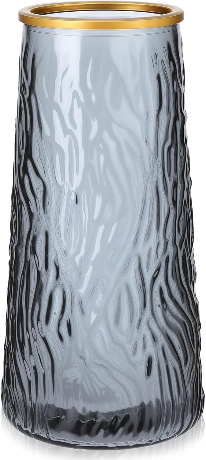 Glasvasen für Tischdeko, Modern Blumenvasen Tischdeko Hochzeit, Kleine Glas Vasen Deko Tulpenvase Transparent für Tulpen Orchideen Rosen Wohnzimmer Regal Tisch Heimdekoration (hoch 20 cm)