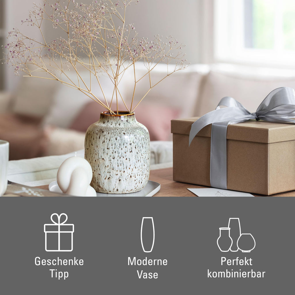 like. by Villeroy & Boch Lave Home Vase Cylinder, 7,5x7,5x20cm, Beige