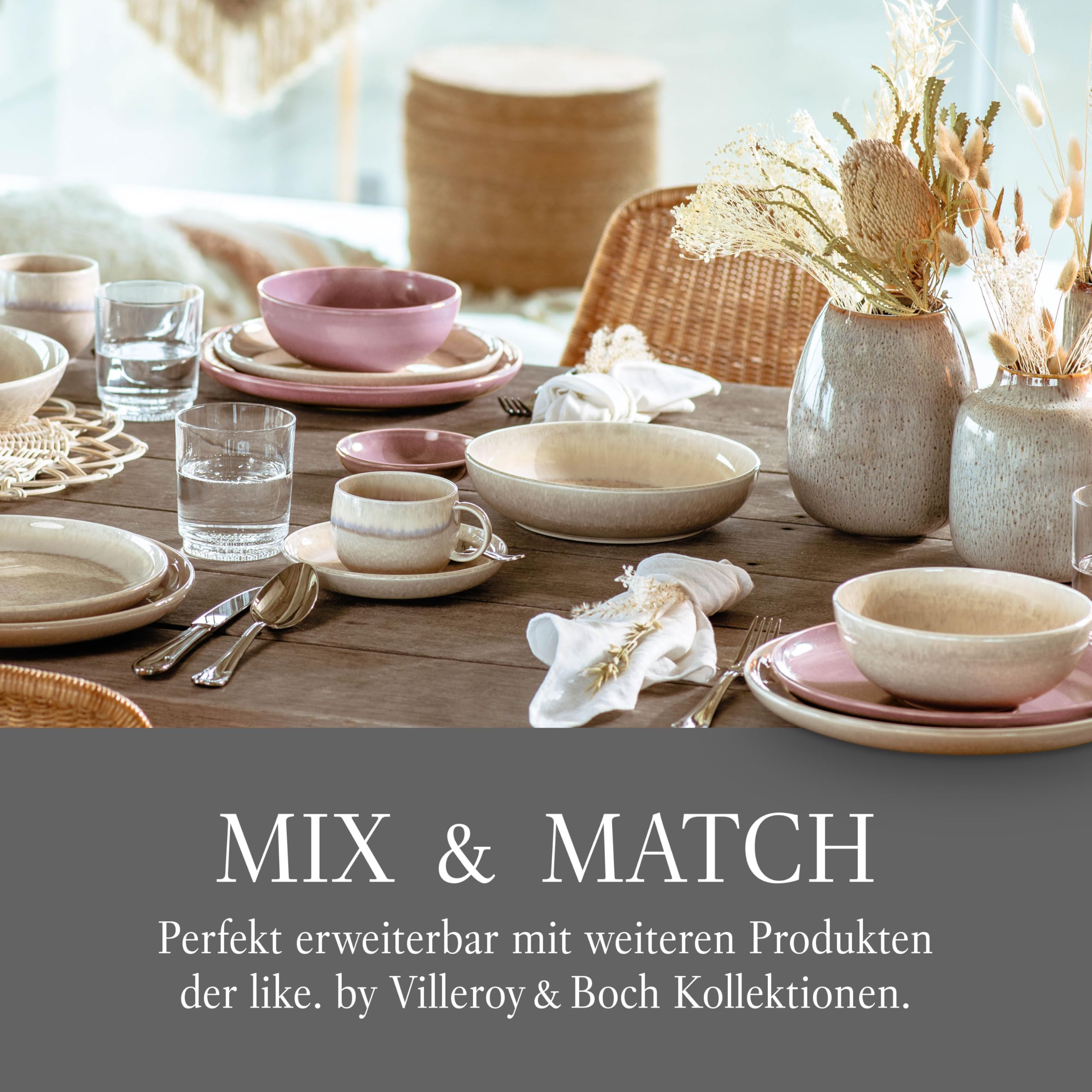 like. by Villeroy & Boch Lave Home Vase Cylinder, 7,5x7,5x20cm, Beige