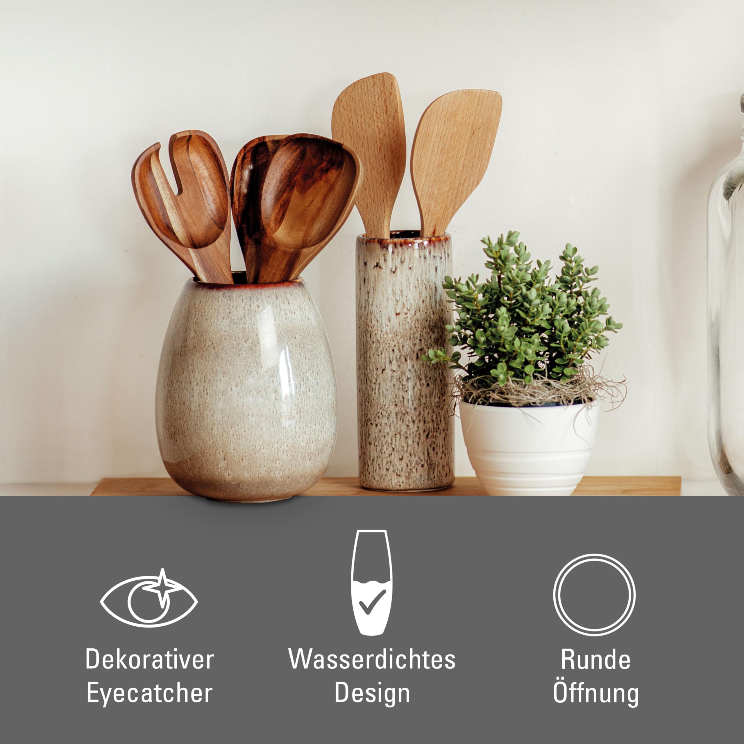 like. by Villeroy & Boch Lave Home Vase Cylinder, 7,5x7,5x20cm, Beige