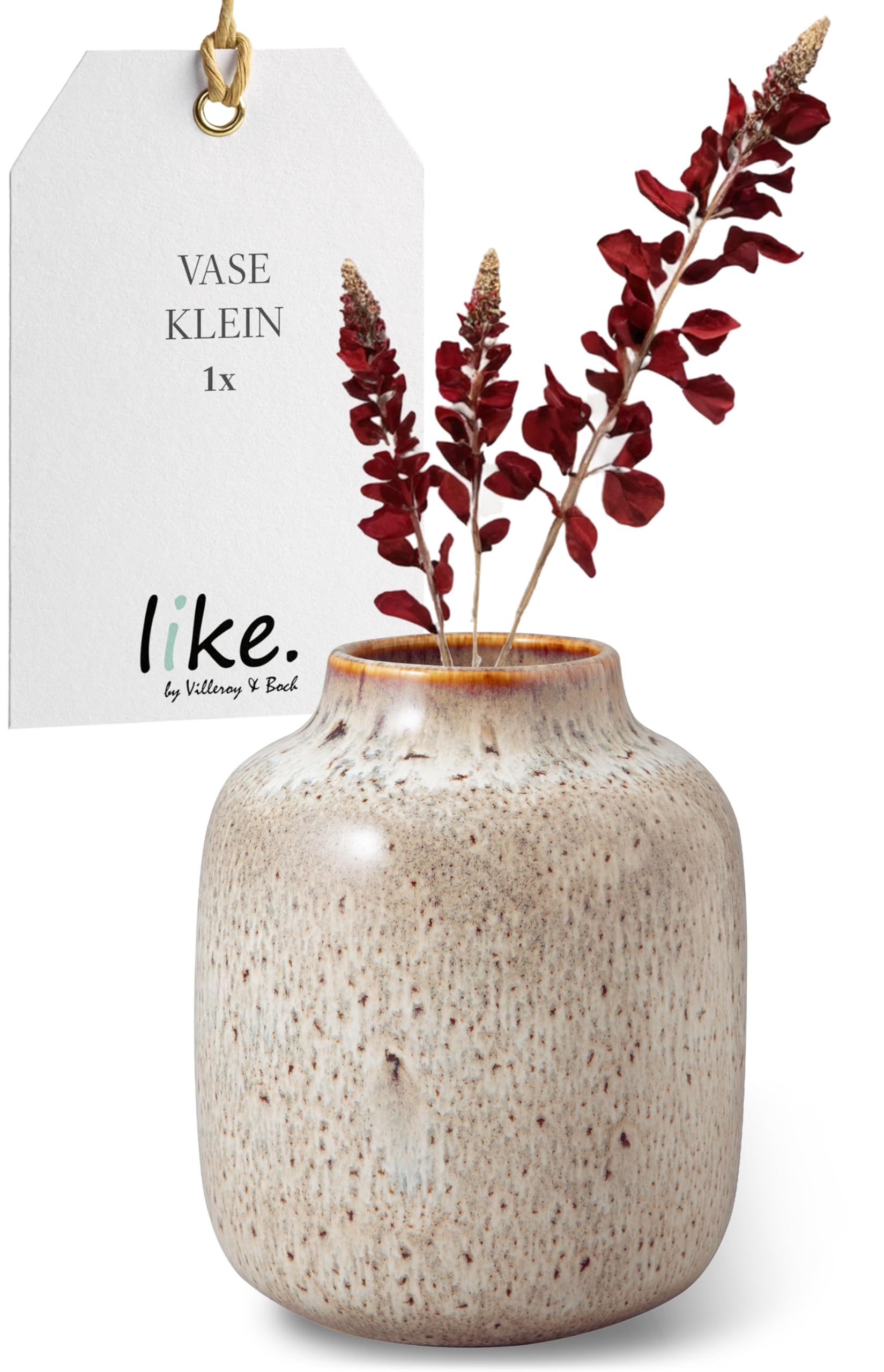 like. by Villeroy & Boch Lave Home Vase Cylinder, 7,5x7,5x20cm, Beige