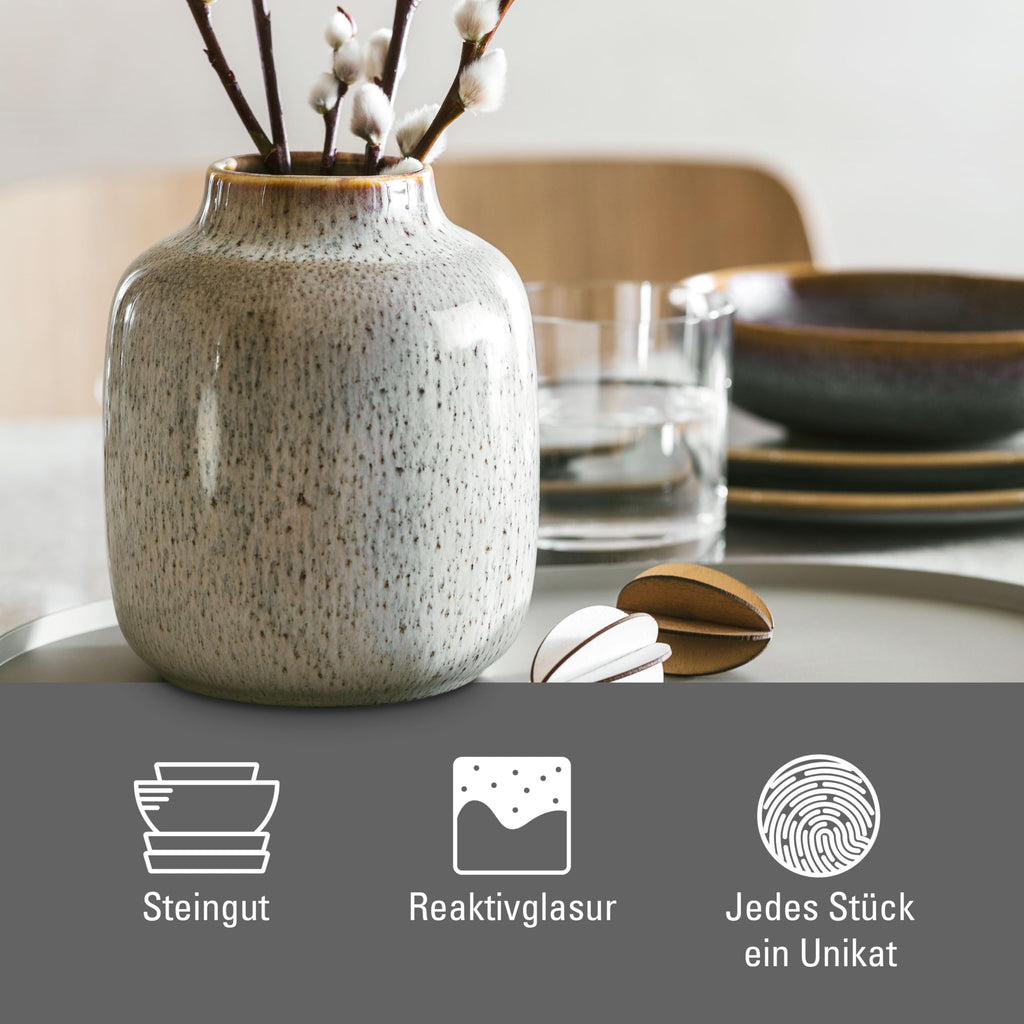 like. by Villeroy & Boch Lave Home Vase Cylinder, 7,5x7,5x20cm, Beige