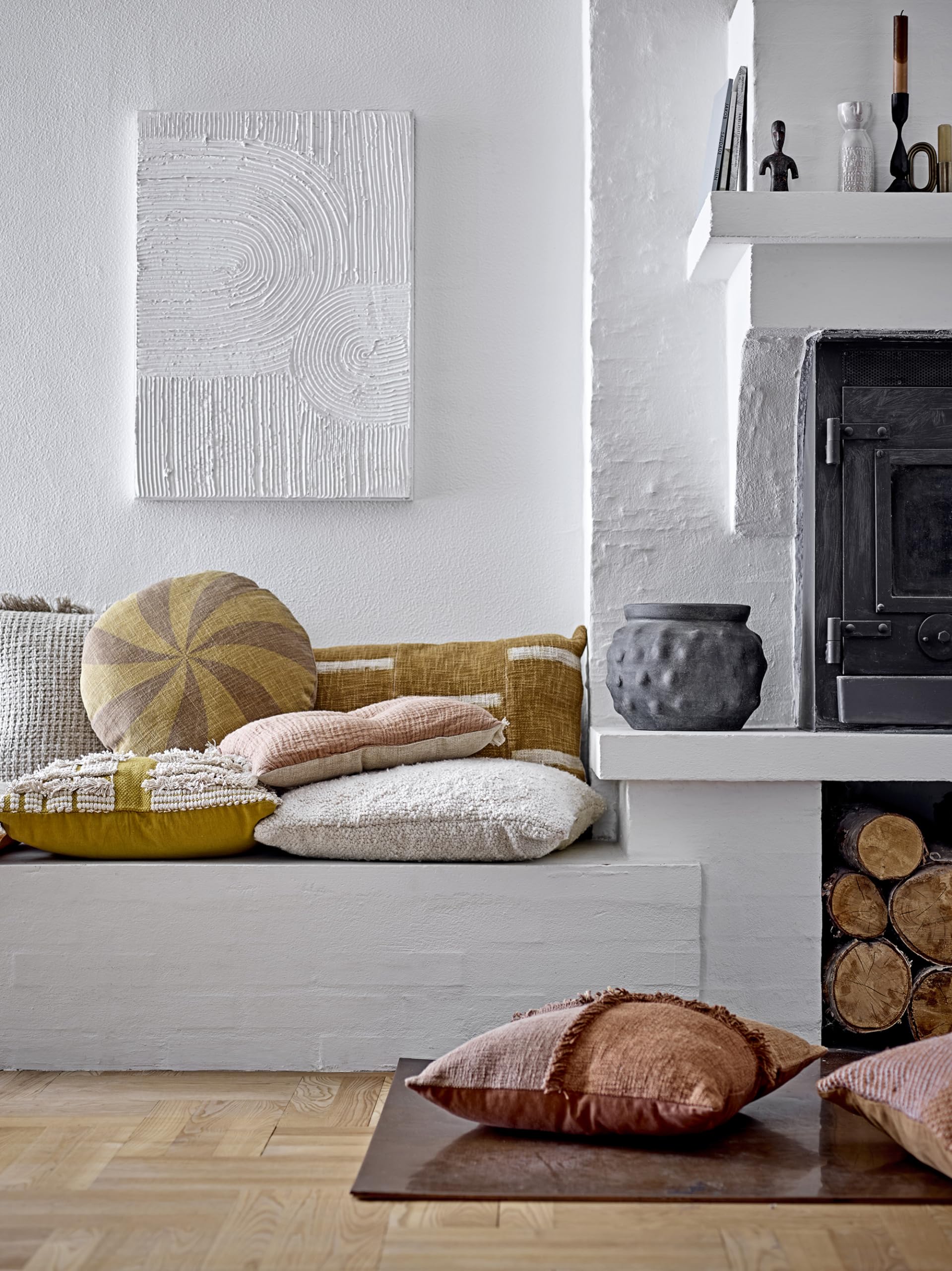 Bloomingville Vase Embla weiß Keramik 6 cm x 14,5 cm